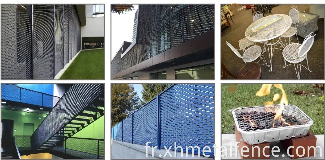 Expanded metal security fence